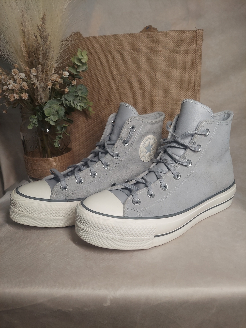 Converse Chuck Taylor All-Star Lift Platform High-Top Gravel Iron Gray Size 9